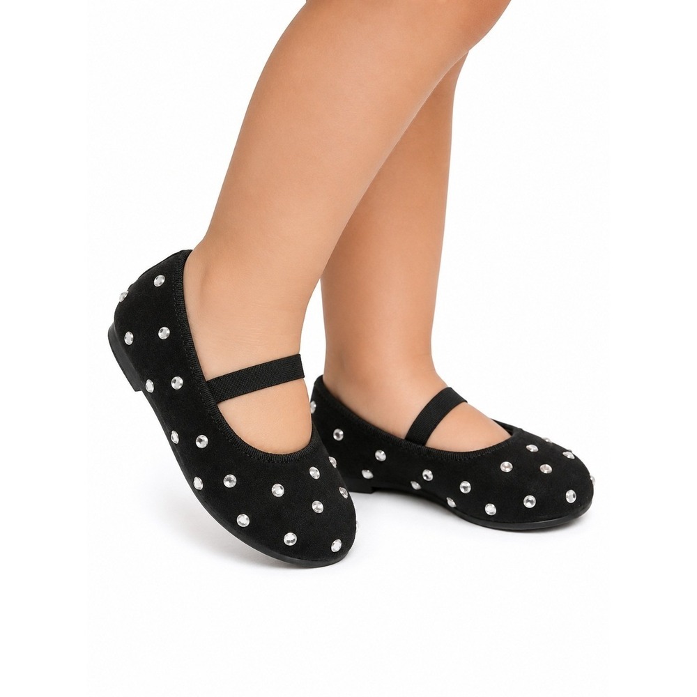Toddler Girls Trina Ballet Flats by Cat & Jack Black Size 8 New With Tags